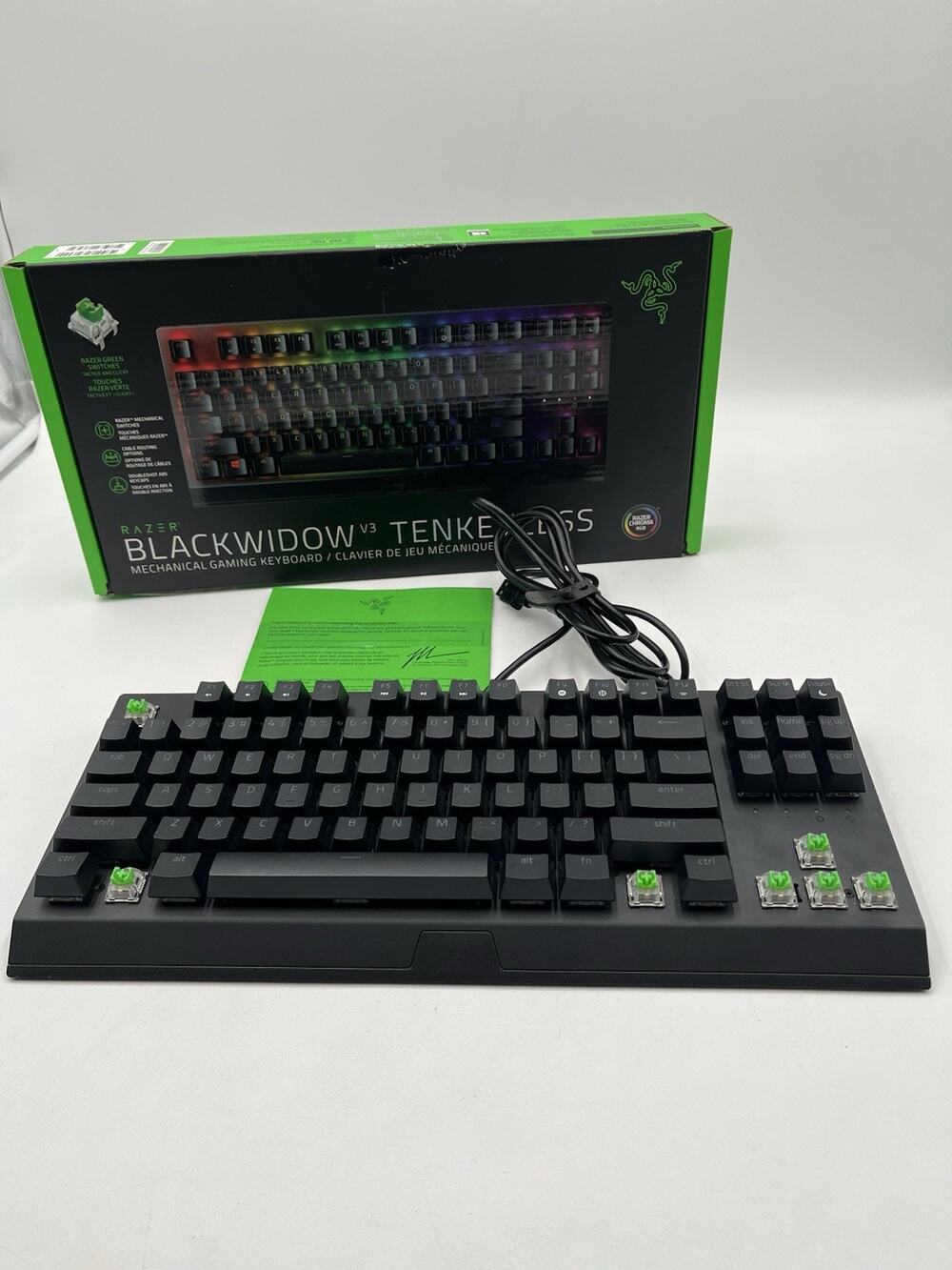 Razer BlackWidow V3 Tenkeyless Mechanical Gaming Keyboard / Missing 7 Buttons